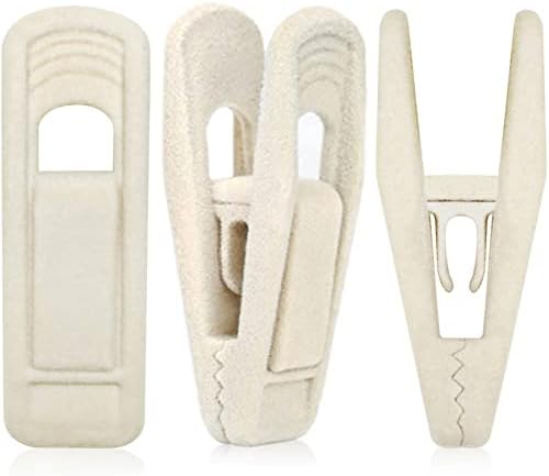 Pinces à cintres en velours beige, lot de 50, antidérapantes, idéales pour les cintres en velours ivoire/beige, avec des pinces robustes pour les doigts, parfaites pour les cintres en velours fin (jupes, pantalons, tailleurs). Pinces à cintres en velours beige, lot de 50, antidérapantes, idéales pour les cintres en velours ivoire/beige, avec des pinces robustes pour les doigts, parfaites pour les cintres en velours fin (jupes, pantalons, tailleurs).
