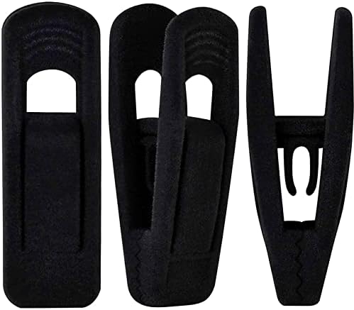 Pinces à cintres en velours noir, lot de 60, pinces robustes pour cintres en velours, pinces pour cintres à jupes adaptées aux cintres floqués Pinces à cintres en velours noir, lot de 60, pinces robustes pour cintres en velours, pinces pour cintres à jupes adaptées aux cintres floqués