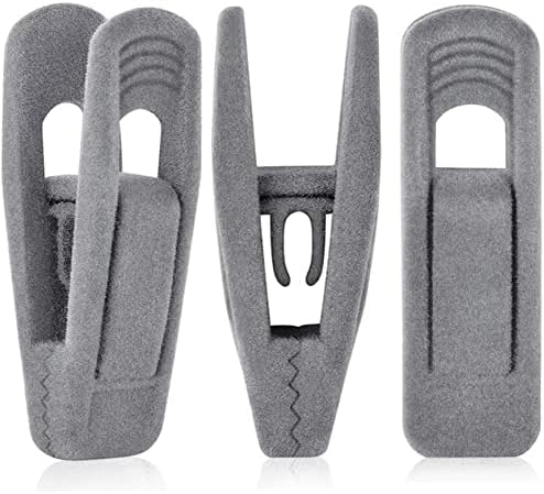 Pinces à cintres en velours gris — 60 pinces à cintres en velours, pinces résistantes adaptées aux cintres en velours Pinces à cintres en velours gris — 60 pinces à cintres en velours, pinces résistantes adaptées aux cintres en velours